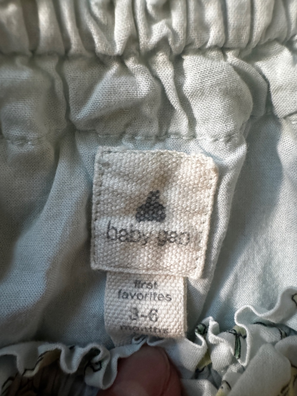 GAP Navy Stripe Top and Lemon Print Blue Matching Set 3-6 months - Picture 2 of 6